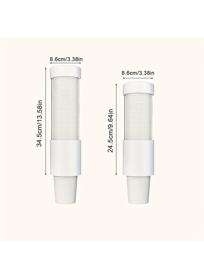 Black No Punch Wall Mount Cup Holder Strong Adhesive Space Saving Dispenser For Home Office - Image 3