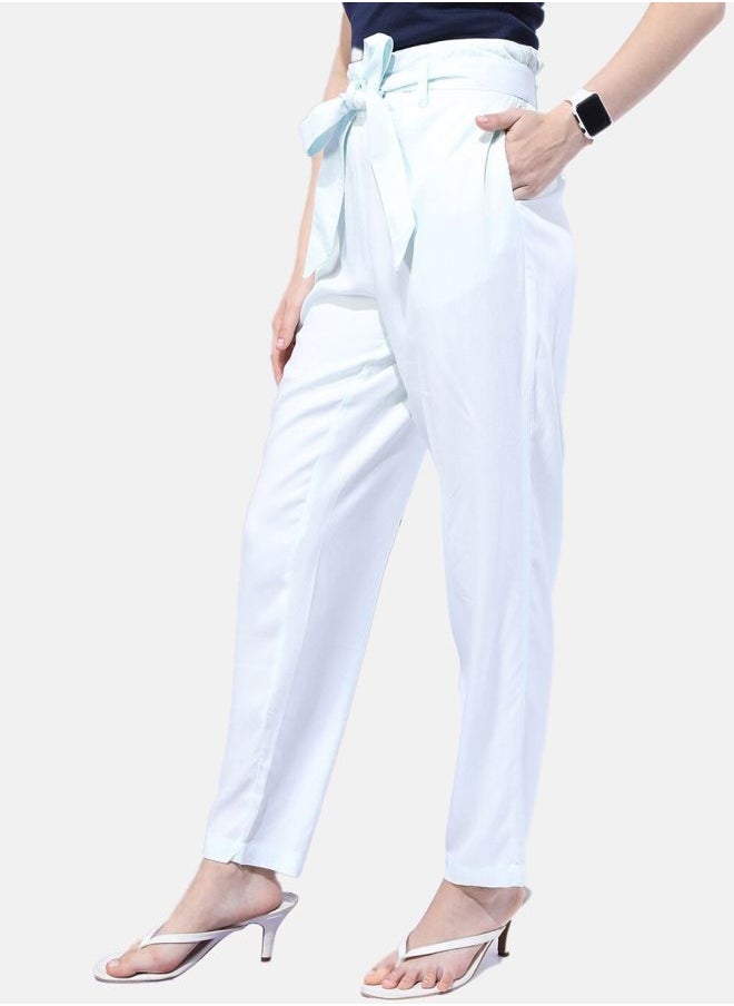 Freehand - Women Tapered Solid High-Rise Pants - Image 1