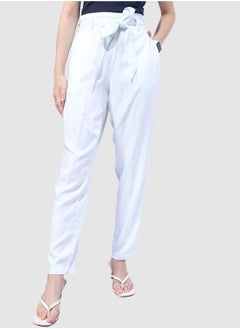 Women Tapered Solid High-Rise Pants