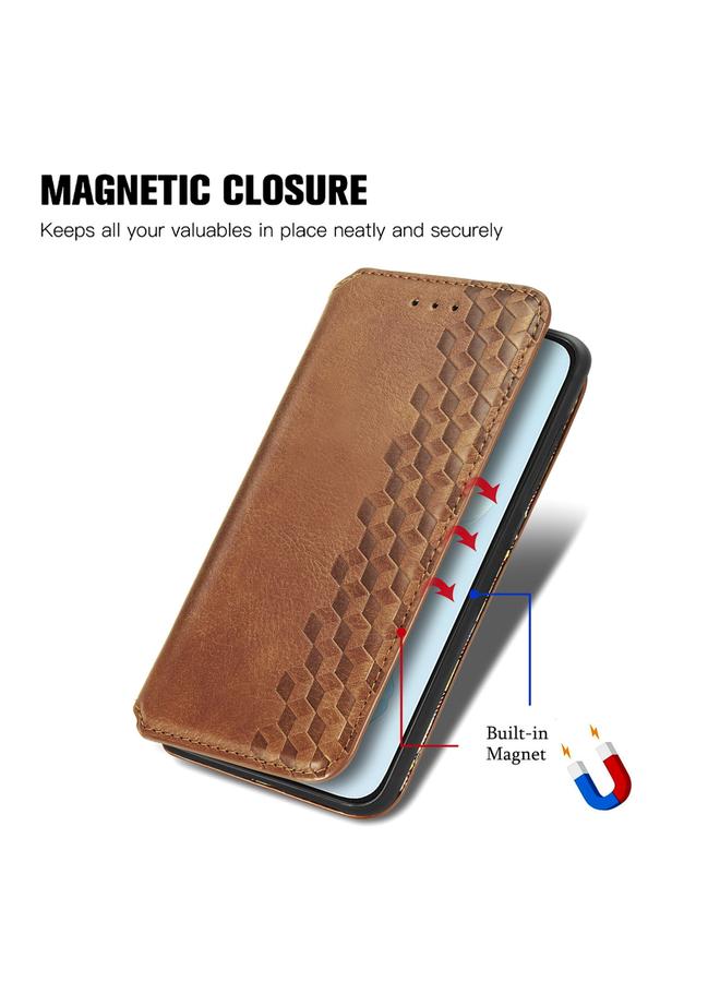S-TOP Case For Honor 200 Lite Global Cubic Grid Pressed Magnetic Leather Phone Case - Image 5