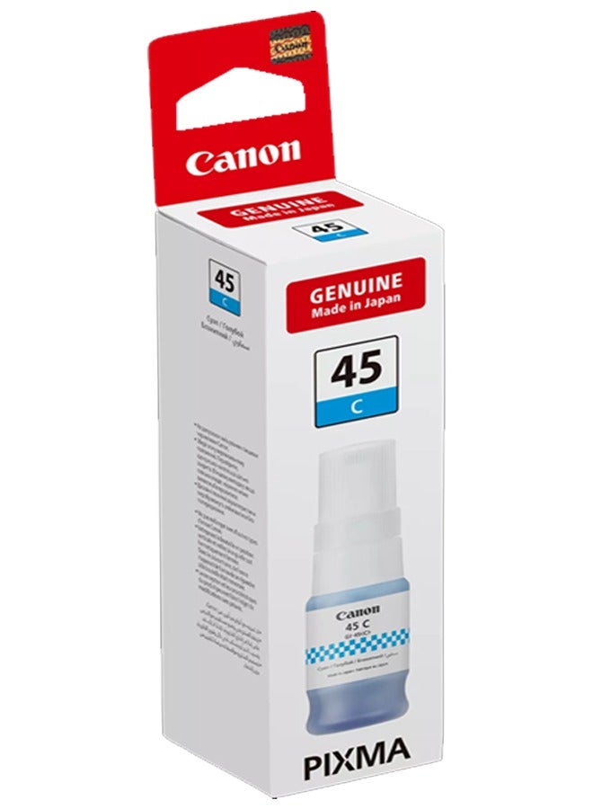 Canon GI-45 Original Ink Bottle for Canon MAXIFY GX1040, GX2040 Printer - Cyan Cyan - Image 1