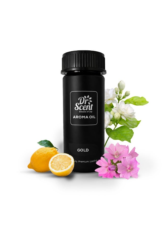 Dr Scent Diffuser Aroma Gold, Feel the Floral Notes of Thai Jasmine, With Fresh Citrus and Soft Hints of Light Mush and Vanilla (170ml) - Image 1
