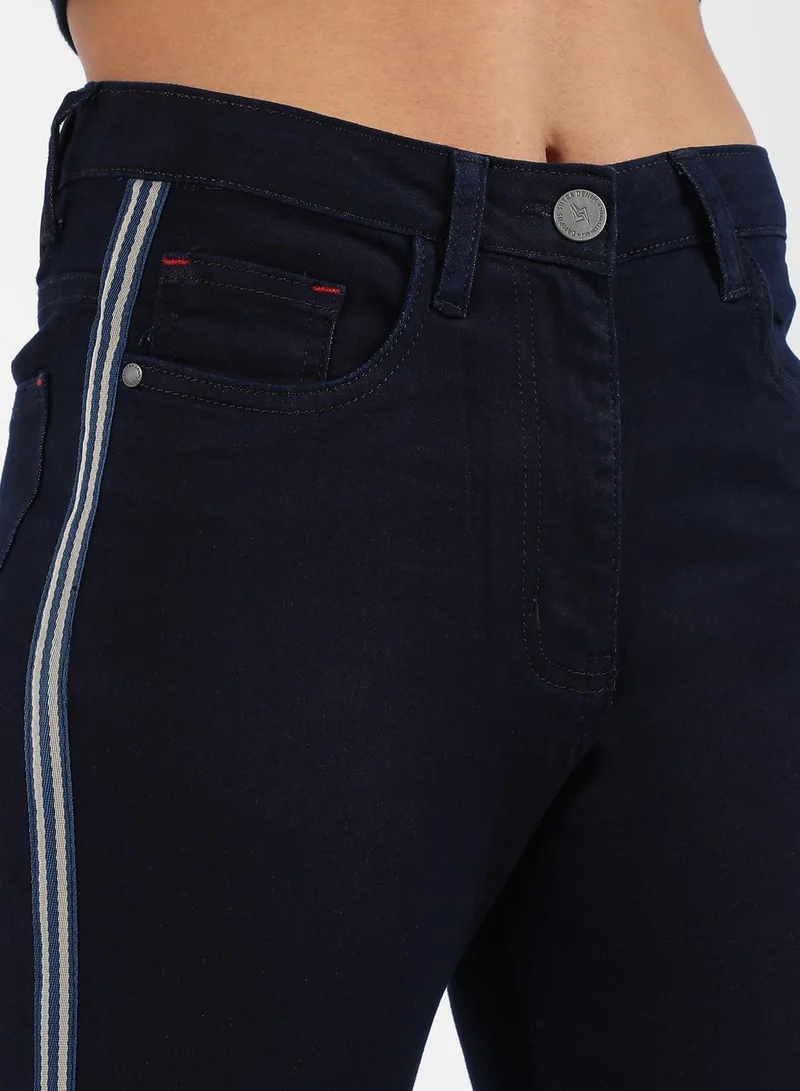 Campus Sutra Campus Sutra Women's Side-Striped Skinny Fit Denim Jeans
