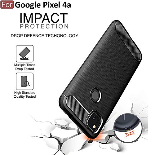 CEDO Google Pixel 4A Rugged Cover | Armor TPU Military Grade Shockproof | Slim-Fit Anti-Slip Back Cover Case (Black) - Image 4
