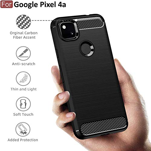 CEDO Google Pixel 4A Rugged Cover | Armor TPU Military Grade Shockproof | Slim-Fit Anti-Slip Back Cover Case (Black) - Image 2
