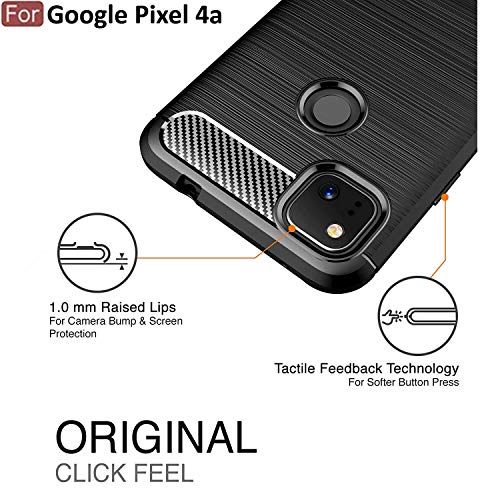 CEDO Google Pixel 4A Rugged Cover | Armor TPU Military Grade Shockproof | Slim-Fit Anti-Slip Back Cover Case (Black) - Image 5