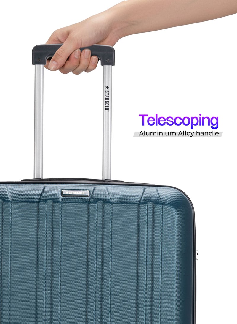 ستارجولد 4 عبوات من عربة أمتعة مقفلة ذات رقم دوار للجانب الصلب - Image 2