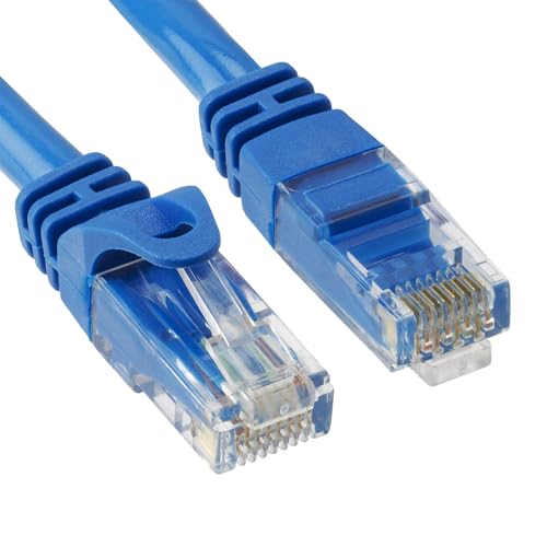 Cmple - RJ45 Cat-6 Ethernet Patch Internet Cable, High Speed Cat6 Network Cable 10 Gigabit, Cat 6 Ethernet LAN Cord with Gold Plated RJ45 Connectors - 50 Feet Blue - Image 4