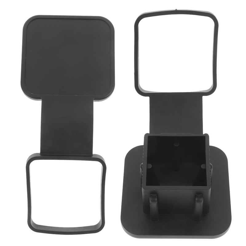 Universal Trailer Hitch Receiver Tube Cover Rubber 2Pcs Black Fit Trucks SUV Towing Hook Plug Caps - Image 2