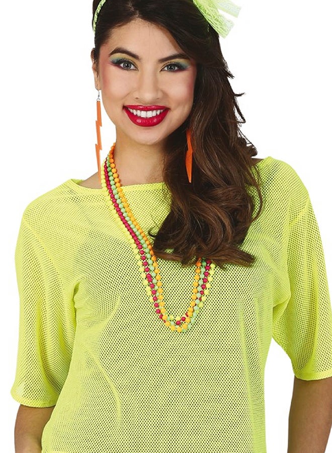 Fiestas Guirca Neon Yellow Fishnet T-Shirt 