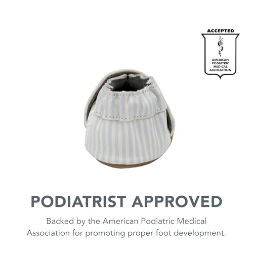 Robeez Baby Girls and Unisex Soft Soles Slip-Resistant Crib Shoes Slippers Moccasins for Infant and Toddler - Reach for The Stars - 6-12 Months - Image 4
