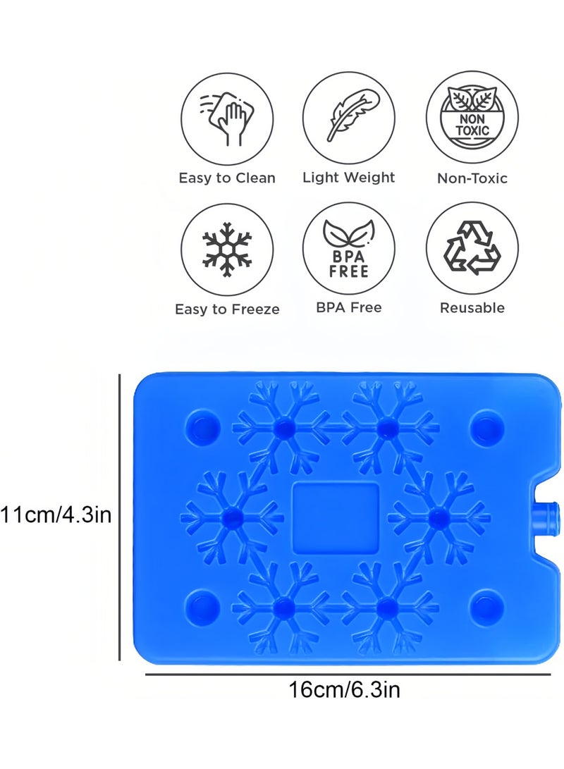 6 Ice Pack, Reusable and Long Lasting, Slim and Lightweight Can Be Placed in Lunch Box, BPA Free, for Freezer Lunch Ice Pack, Work, Outdoor, Camping Cool Bags - Image 3