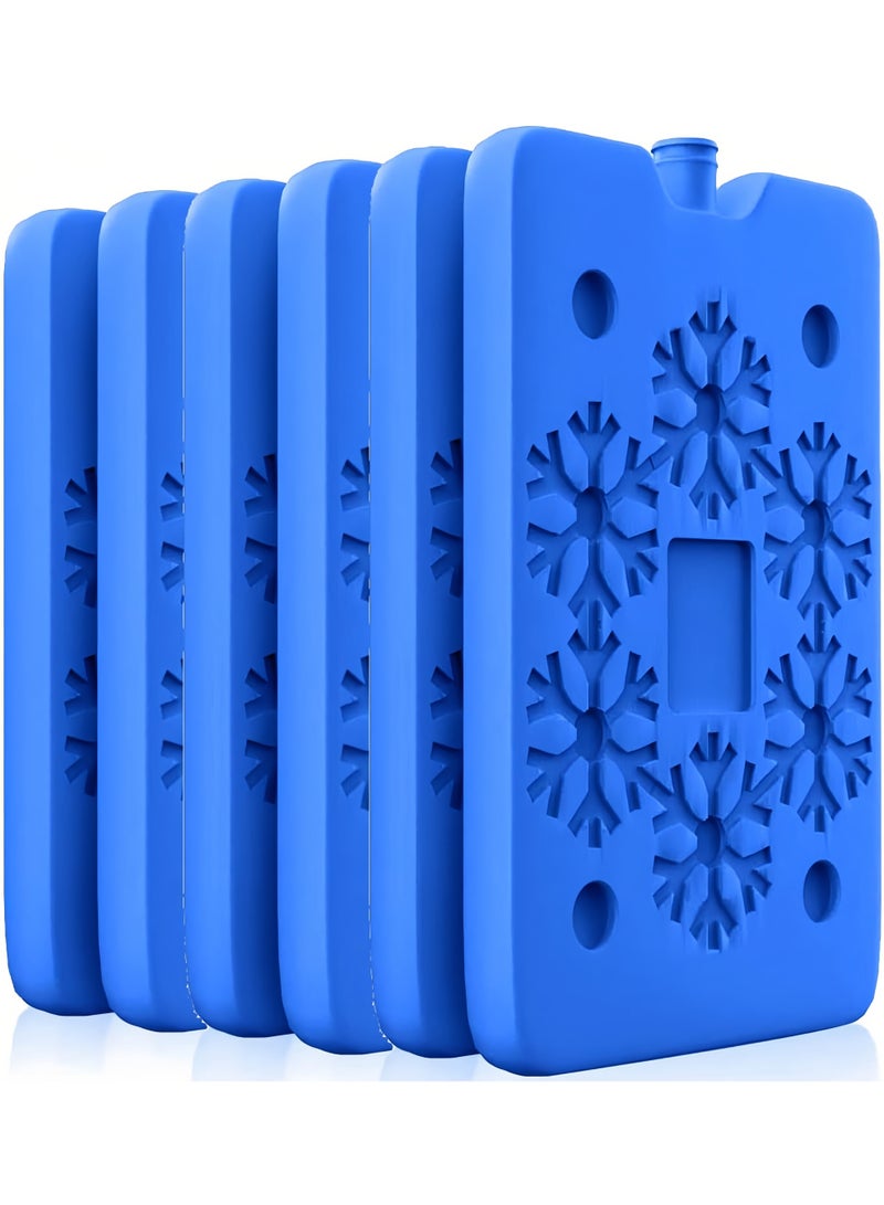 6 Ice Pack, Reusable and Long Lasting, Slim and Lightweight Can Be Placed in Lunch Box, BPA Free, for Freezer Lunch Ice Pack, Work, Outdoor, Camping Cool Bags - Image 1