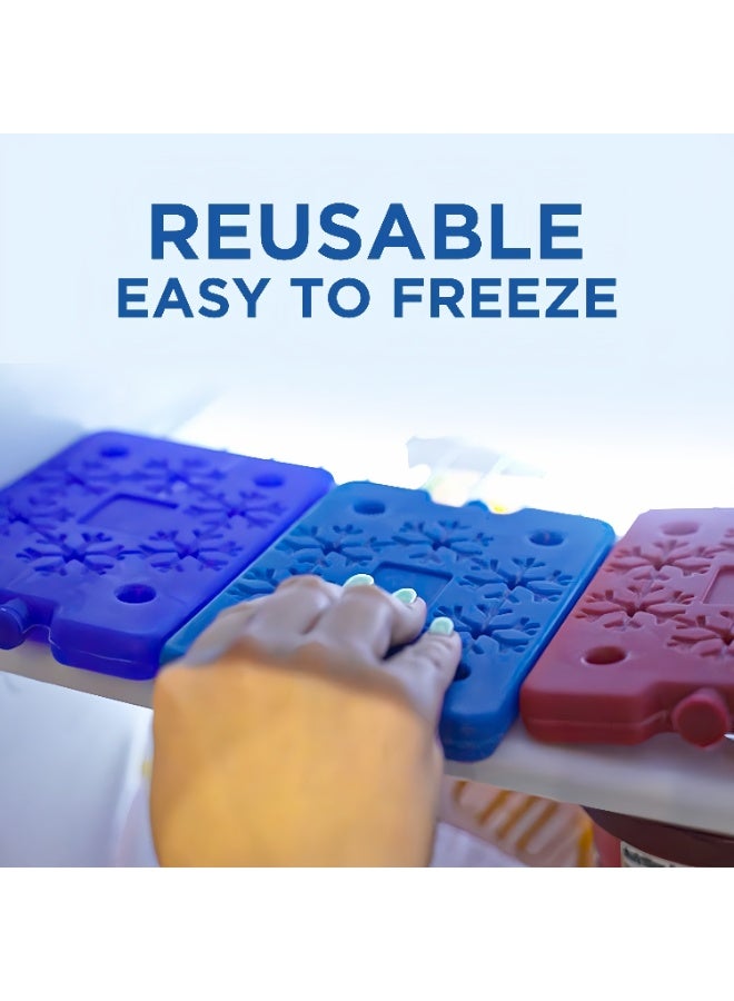 6 Ice Pack, Reusable and Long Lasting, Slim and Lightweight Can Be Placed in Lunch Box, BPA Free, for Freezer Lunch Ice Pack, Work, Outdoor, Camping Cool Bags - Image 5