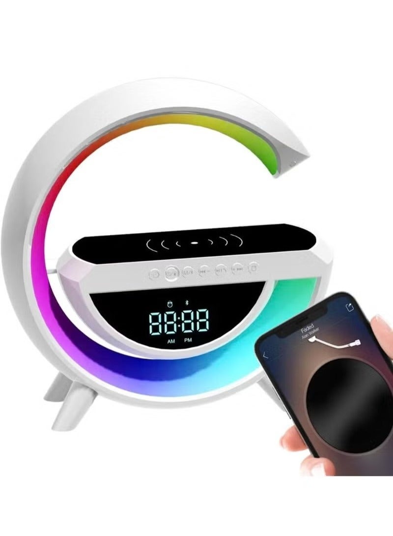 Table Lamp Lamp Rgb Smart Bluetooth Speaker Wireles Technology RGB Speaker Speaker Sound Box And Bluetooth Induction Charger Wireless Charging Night Light Ambient - Image 2