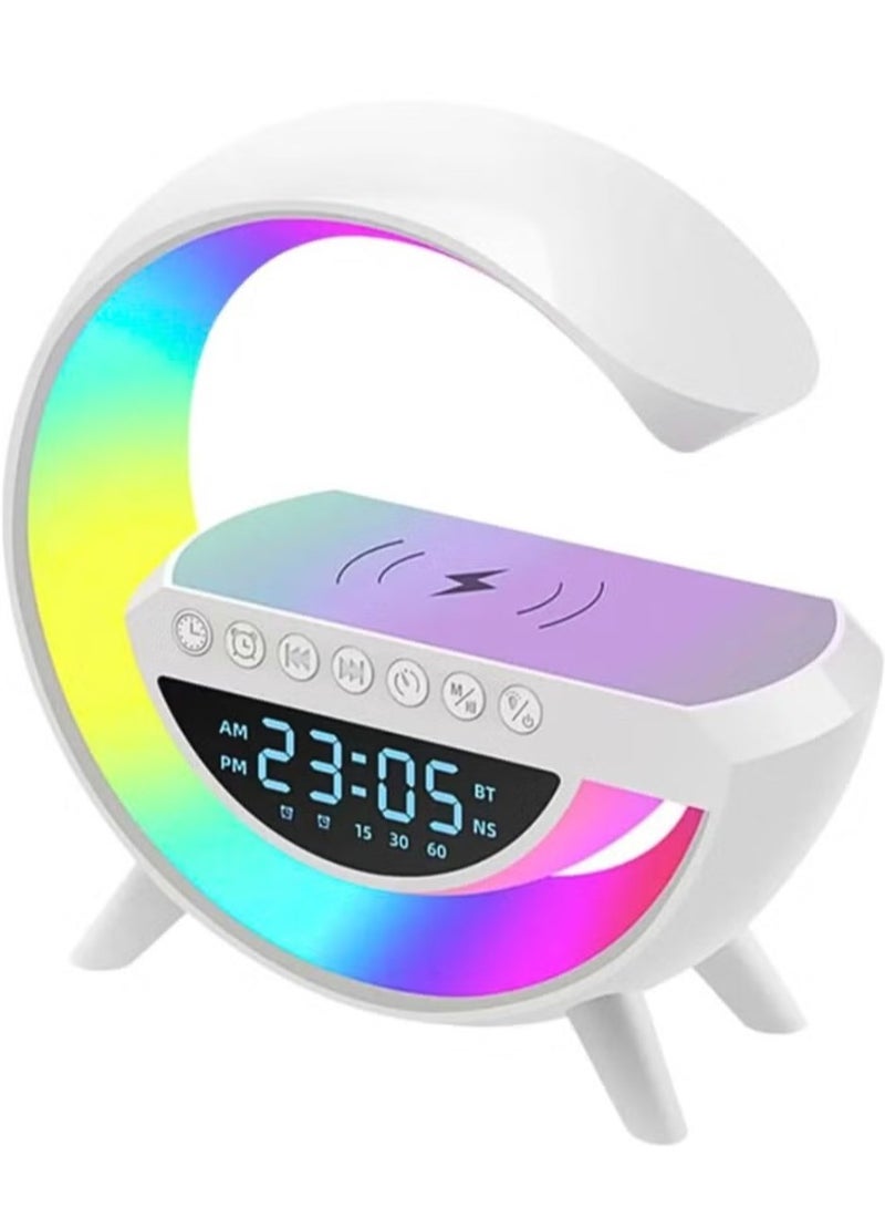 Table Lamp Lamp Rgb Smart Bluetooth Speaker Wireles Technology RGB Speaker Speaker Sound Box And Bluetooth Induction Charger Wireless Charging Night Light Ambient - Image 1