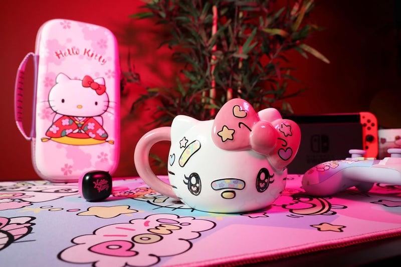 Konix Hello Kitty 3D Mug, Ceramic Mug, 500 ml, Kawaii Design, White and Pink - Image 4