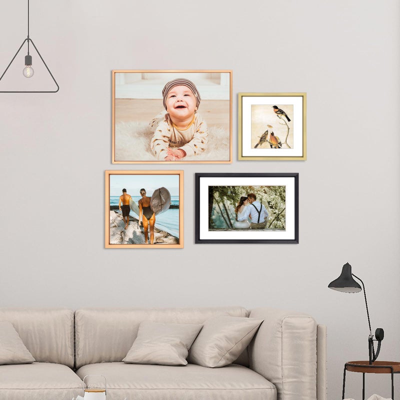 BKABOT 9x9 Picture Frame, Black Metal Square Photo Frames with HD Glass, Fits 8x8 with Mat or 9 x 9 without Mat, Display for Wall and Table, 1 Pack - Image 5