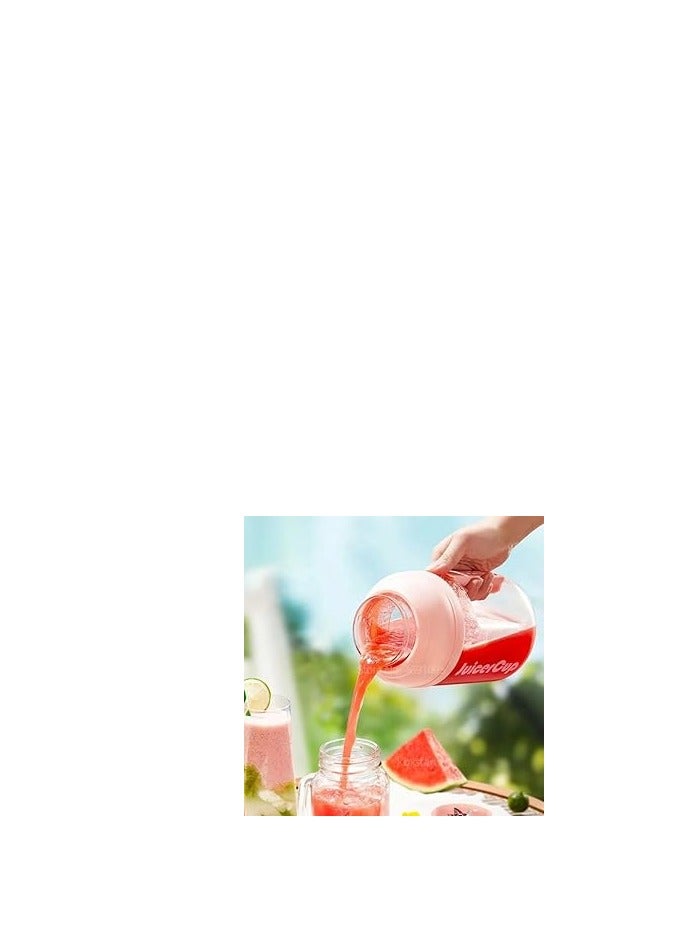 Spaceshoop Portable Personal Blender, 1.5L Handheld Juicer for Summer Smoothies and Shakes, USB Rechargeable Fruit Juice Mixer for Outdoors  (multicolor) - Image 3