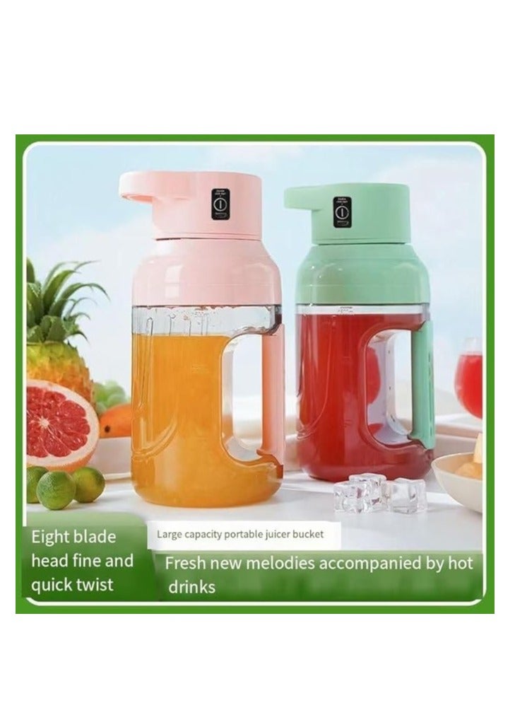 Spaceshoop Portable Personal Blender, 1.5L Handheld Juicer for Summer Smoothies and Shakes, USB Rechargeable Fruit Juice Mixer for Outdoors  (multicolor) - Image 2