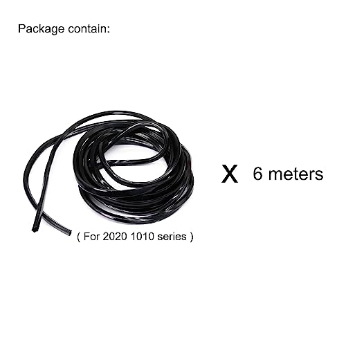 BLCCLOY 6 Meter 1010 2020 Aluminum Extrusion T Slot Cover Seal Dust Strip Bracket Insert Channel Filler for 6mm 80 20 10 Series 2040 1" V Slot Extruded Aluminum Rail Profile Accessories Hardware Black - Image 2