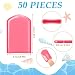 Loopeer 50 Pcs 0.94 x 1.57'' Tanning Finger Tips UV Protection Nail Protector Polish Protector for Fingers PVC Covers Gel Nail Remover Caps Sleeves for Tanning Beds UV Rays(Pink) - Image 3