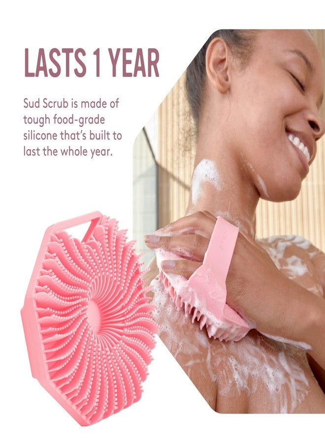 Sud Scrub® Body Scrubber + Extender Handle Set (Pink) - Image 4