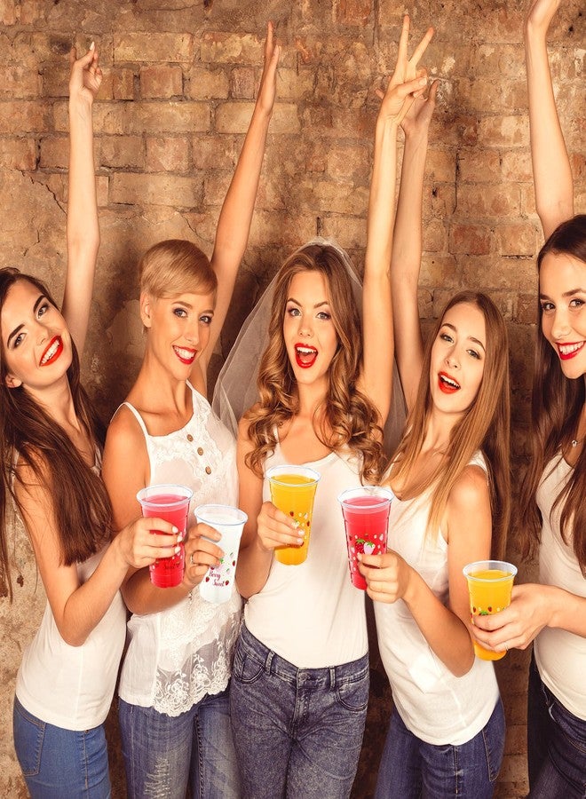 Potchen 100 Pcs 12 oz Strawberry Disposable Plastic Cups Strawberry Flower Clear Plastic Cups Pink Red Party Favors for Birthday Baby Shower Summer Fruit Party - Image 4