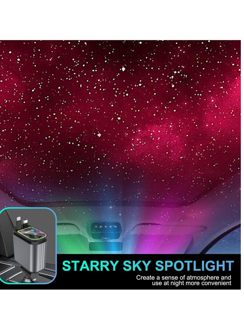 AnkerMake 3-in-1 Car Charger with Retractable Cables – Lightning, Type-C, Micro USB – USB Port – Fast Charging 2.4A – LED Indicator - Image 3