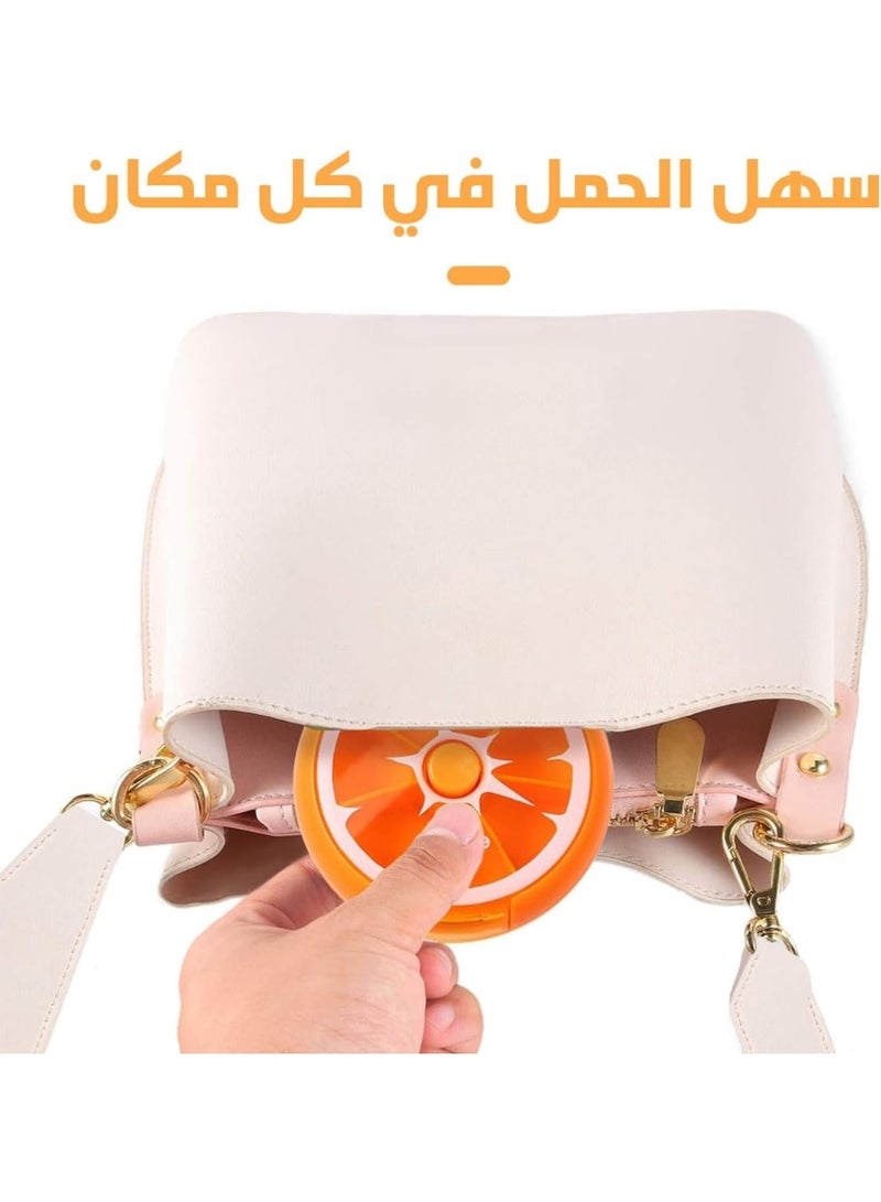 Generic fruit Medicine box one week Pill organiser, Travel Portable 7 Slot Vitamin Medicine Pill Box Case - Orange - Image 5