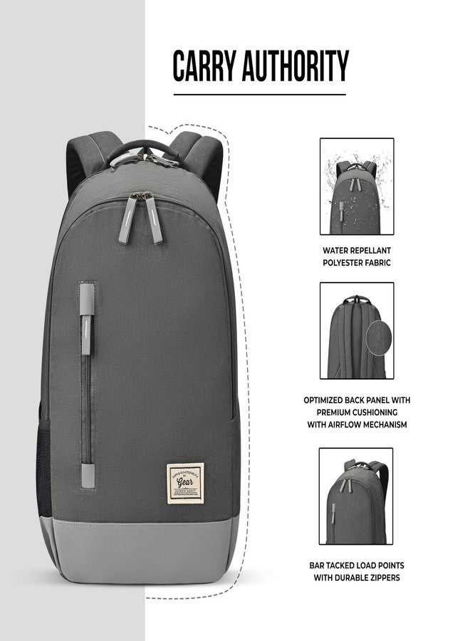Gear Classic 25 ltrs Charcoal Grey and Grey Casual Backpack (BKPCAMPS83804) - Image 3