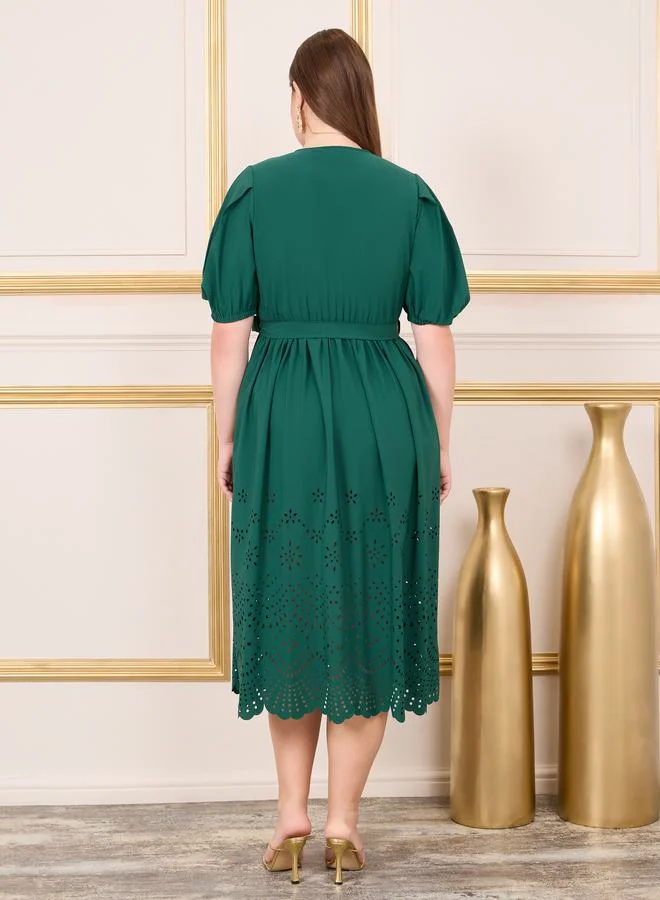 Styli Emerald Midi Dress
