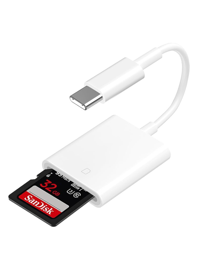 USB C SD Memory Card Reader [Apple MFi Certified] Type C to SD Card Adapter for iPhone 15 USB C Camera Adapter Trail Camera Viewer for iPhone 16 15 iPad MacBook Air/Pro Galaxy, Plug and Play  - Image 1