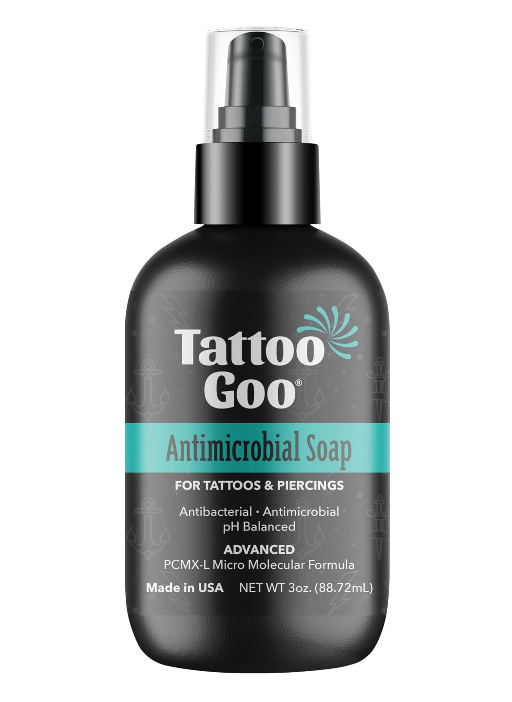 tattoo goo Tattoo Goo Deep Cleansing Soap, Disinfecting Tattoo and Piercing Aftercare - Moisturizing Olive Oil, Alcohol and Fragrance Free - 3 oz 