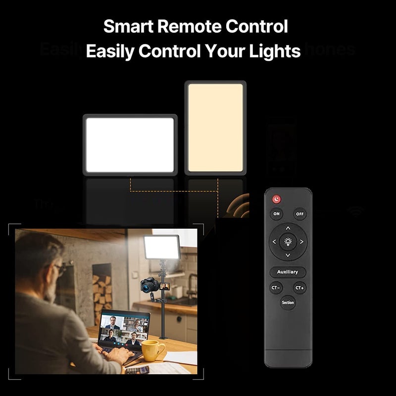 TechBlaze 11 Inch Camera LED Video Light for Photography Studio Light for Video Shooting LED Camera Flash Panel with Remote Control for Photoshoot Makeup Tutorials Live YouTube Videos- Pack of 2 - Image 4