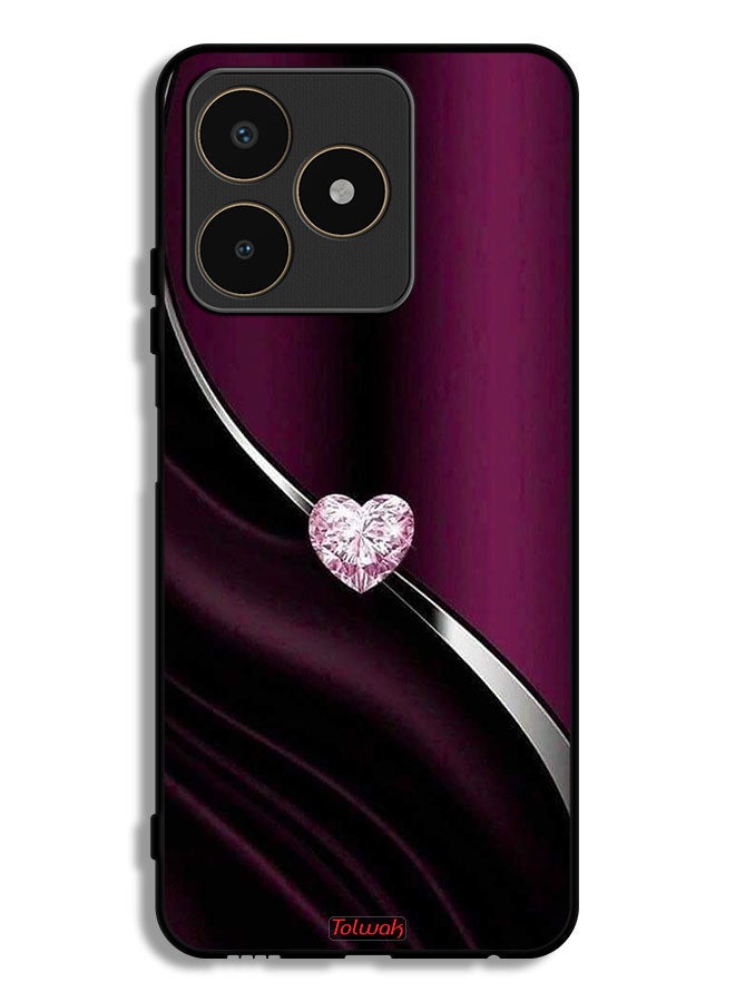 Tolwak Realme C53 Protective Case Cover Diamond Heart - Image 1