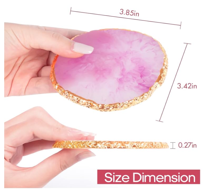 Resin Nail Art Palette 2Pack Nail Painting Mixed Color Palette Gilded Edge Nail Gel Color Makeup Display Board Pallet Manicure Tool - Image 4