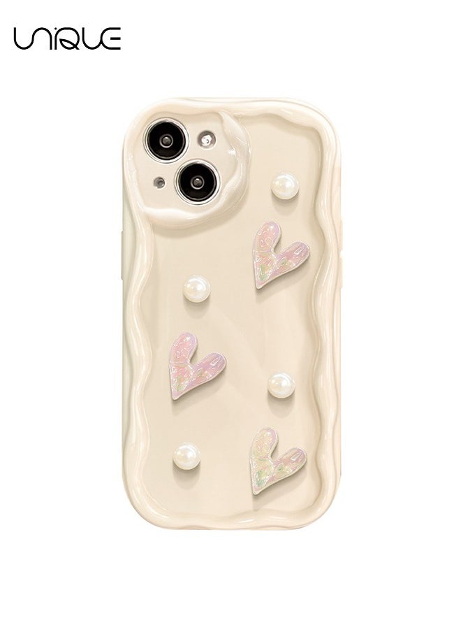 Unique Compatible iPhone 15 Case for Soft Silicone Bumper White Case with Cute Luxury Crystal Sparkling Bracelet Case for iPhone 15  - Image 2