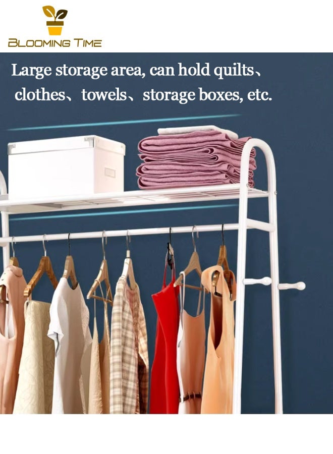 BLOOMING TIME Simple Coat Rack Floor-to-ceiling Movable Drying Rack Vertical Hanger Bedroom Household Clothes Storage Rod - Image 5