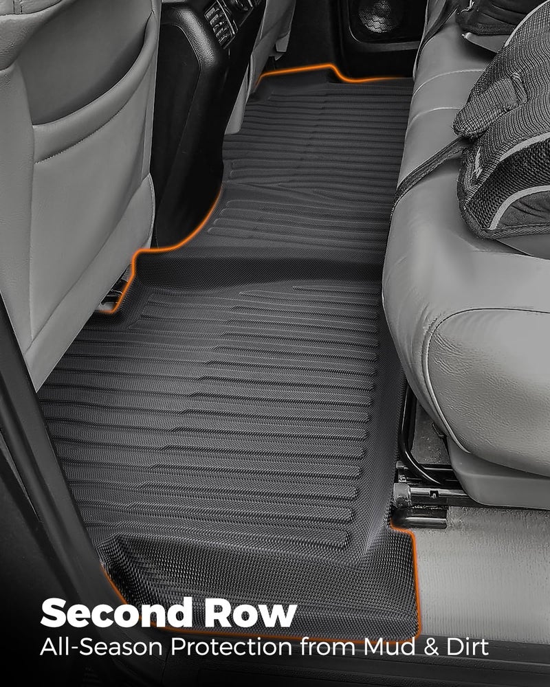 DrCarNow for Toyota Tundra Floor Mats 2011 2010 2009 2008 2007, Custom Fit All-Weather Cargo Liner Car Mats Full Set for Tundra 2007-2011 Double Cab & CrewMax TPE Rubber Seat Protection Automotive Accessories - Image 4