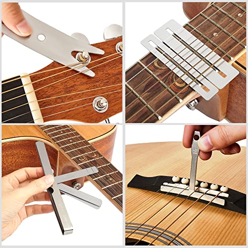 Meideal 65 Pieces Guitar Repairing Maintenance Tool Kit, Guitar Setup Kit Cleaning Care Accessories for Acoustic Electric Guitar Bass Ukulele - Image 4