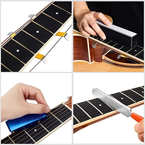 Meideal 65 Pieces Guitar Repairing Maintenance Tool Kit, Guitar Setup Kit Cleaning Care Accessories for Acoustic Electric Guitar Bass Ukulele - Image 3