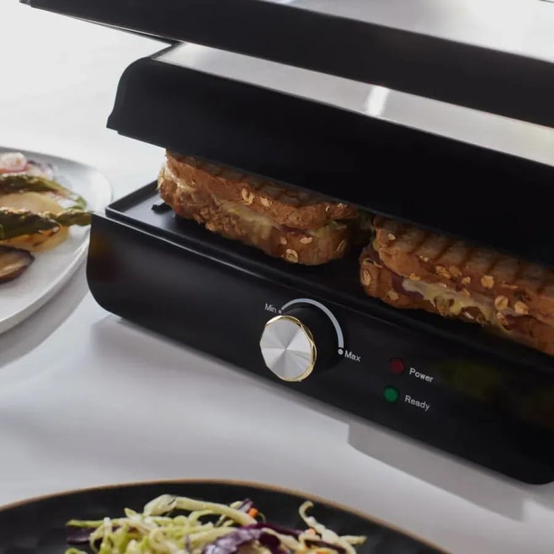 Karaca Toastmaster 2000W Electric Grill & Sandwichmaker, Stainless Steel, 2-in-1 Multi-Purpose Appliance, Non-Stick Coating, 180° Opening, Black (Sandwich Machine) - Image 5