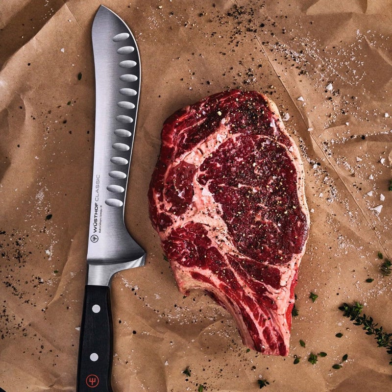 Wsthof Classic 8"" Hollow Edge Artisan Butcher Knife  Black - Image 5