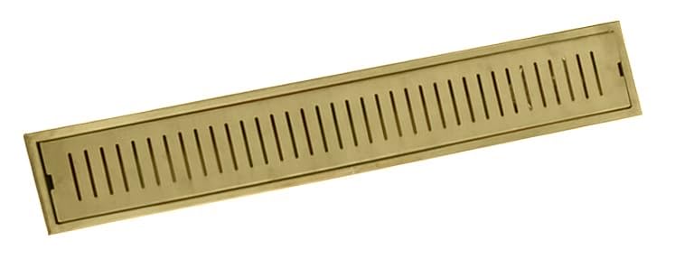 Aquieen Aquieen Line 24 x 4 Grade SS 304 Shower Water Drainer Floor Bathroom Grating with SS Line Drainer 24 Brushed Gold SH  - Image 1