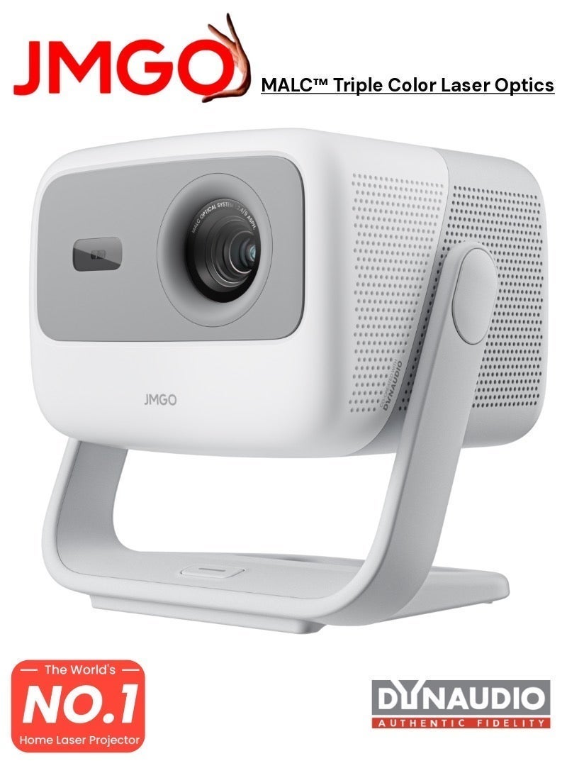JMGO N1 Triple Laser Smart Projector, 800 CVIA (1800 ANSI Lumens), FHD, 4K HDR10 Support, Android TV 11, Blu Ray 3D, Dolby Audio, Dynaudio Speakers, 240Hz Gaming, Wi Fi 6, Bluetooth 5.0, Smart Eye Protection - Image 1