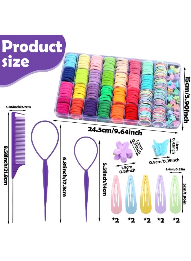 إكسسوارات شعر للبنات - ٣٦٠ قطعة من ربطات الشعر المطاطية للأطفال الصغار، ومشابك الشعر، وأدوات ذيل الشعر، متوفرة بـ ٣١ لونًا. - Image 2