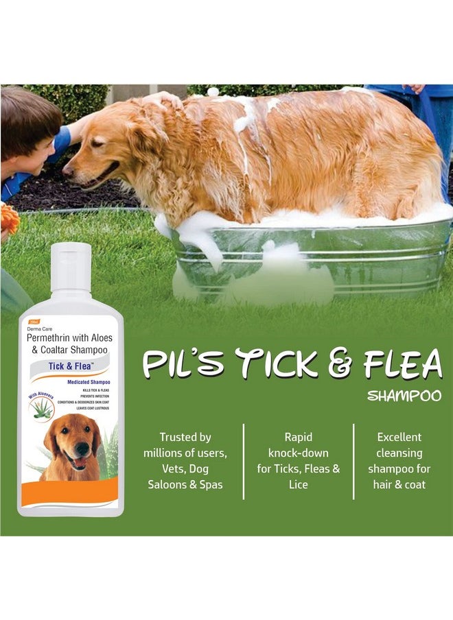PIL Tick & Flea Dog Shampoo 1000Ml | Ditch To Itch Dog Shampoo For Pomeranian, Puppy, Rottweiler Adult, German Shepherd, Labrador And Golden Retriever | Medicated Pet Shampoo For Dogs  - Image 3