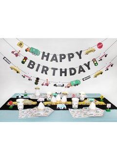 Merrilulu Transportation Happy Birthday Banner | Car Themed Party Decoration  - Image 2