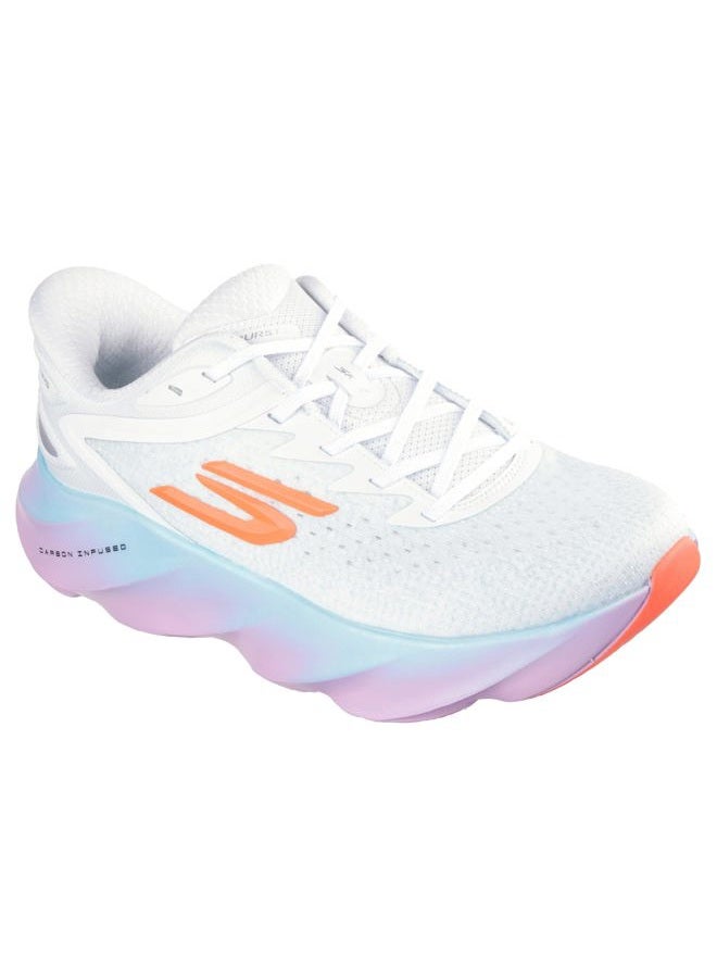 SKECHERS حذاء رياضي نسائي Aero Burst بدون استخدام اليدين، أبيض/متعدد الألوان، 38.5 EU - Image 3